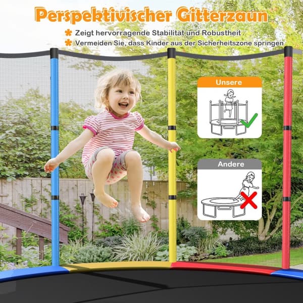 Have trampolin, 165x165x165 cm, Farverig