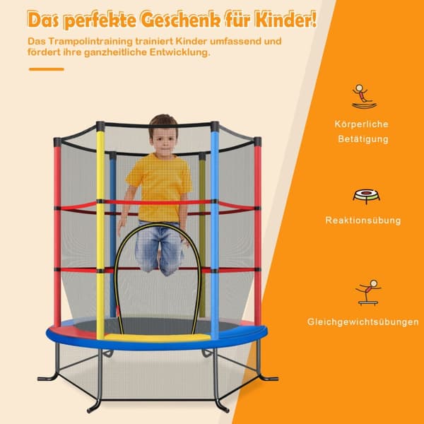 Have trampolin, 165x165x165 cm, Farverig