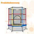 Miniatyrbillede 5 af 8: Have trampolin, 165x165x165 cm, Farverig