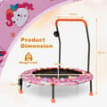 Miniatyrbillede 3 af 8: Mini trampolin, 92x92 cm, Multifarvet