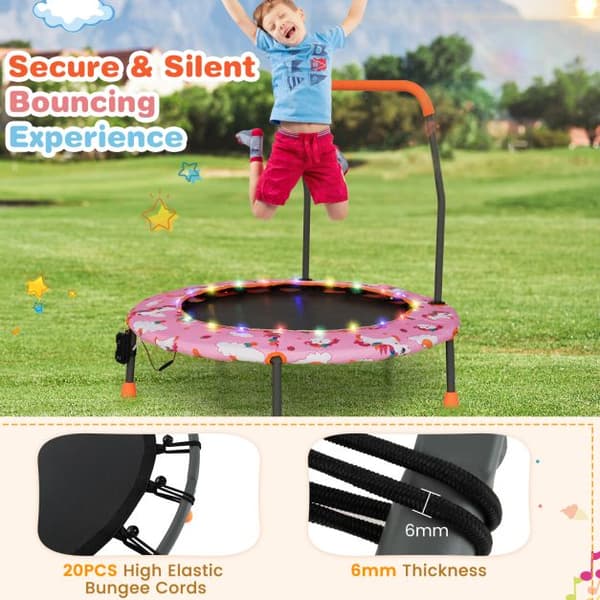 Mini trampolin, 92x92 cm, Multifarvet