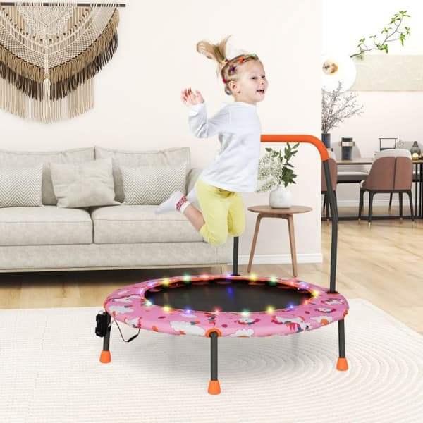 Mini trampolin, 92x92 cm, Multifarvet