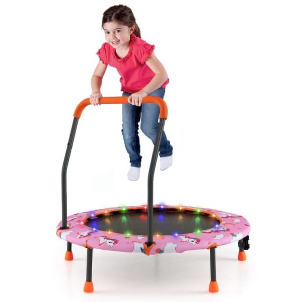 Mini trampolin, 92x92 cm, Multifarvet