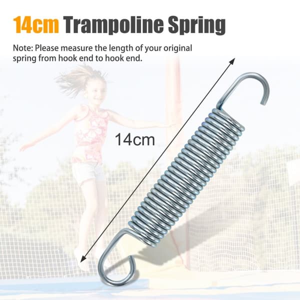 Trampolinfjedre, 20 Pakke 14cm Heavy Duty Trampolinfjedre med T-Krog Trækværktøj, Sølv