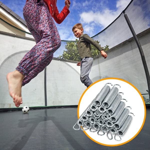 Trampolinfjedre, 20 Pakke 14cm Heavy Duty Trampolinfjedre med T-Krog Trækværktøj, Sølv