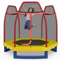 Miniatyrbillede 3 af 8: Trampolin, 7 fod børns rekreativ hoppe, 223x223x186 cm, Pink
