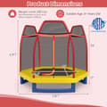 Miniatyrbillede 4 af 8: Trampolin, 7 fod børns rekreativ hoppe, 223x223x186 cm, Pink
