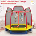 Miniatyrbillede 5 af 8: Trampolin, 7 fod børns rekreativ hoppe, 223x223x186 cm, Pink
