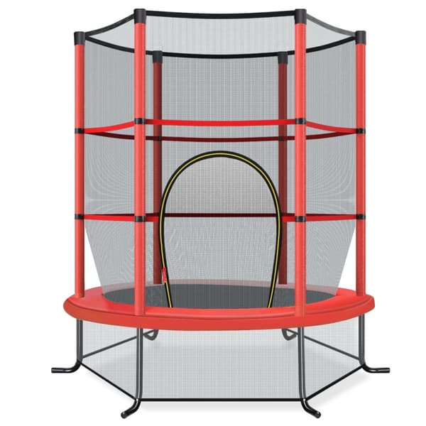 Børnenes Have Trampolin, 165x165x188 cm, Rød