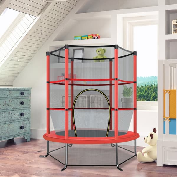 Børnenes Have Trampolin, 165x165x188 cm, Rød