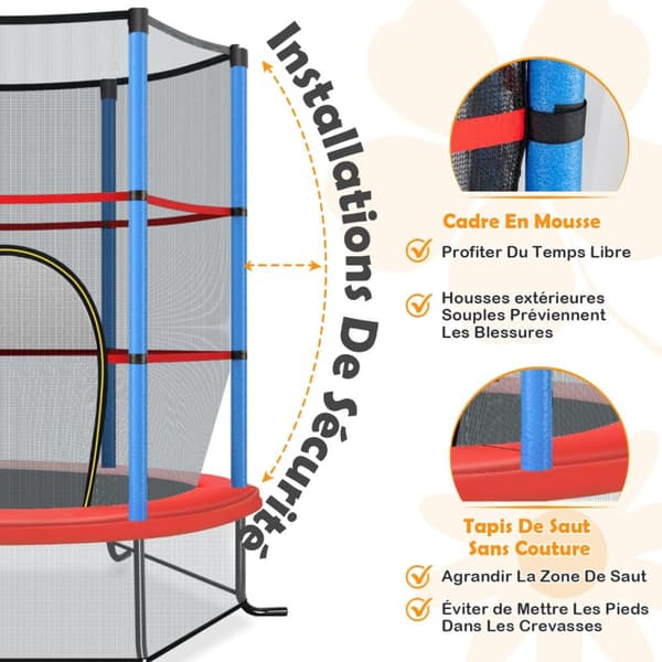 Have Trampolin, 165x165x188 cm, Blå