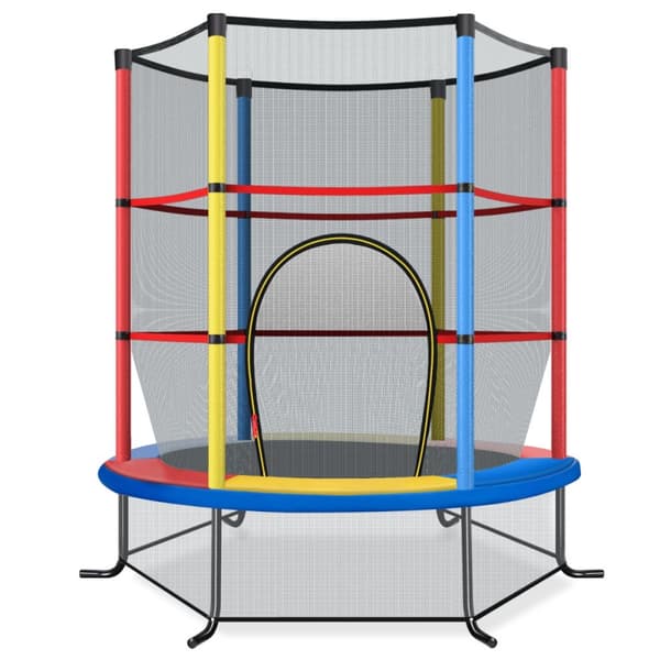 Trampolin för trädgården, 165x165x188 cm, Färgglad