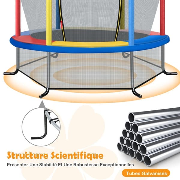 Trampolin för trädgården, 165x165x188 cm, Färgglad