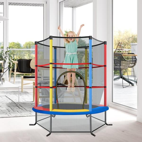 Trampolin för trädgården, 165x165x188 cm, Färgglad