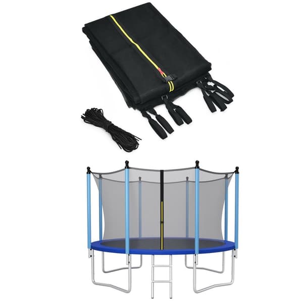 Trampolin Sikkerhedsindhegning, 14ft Udskiftning, Vejrbestandig, Sort