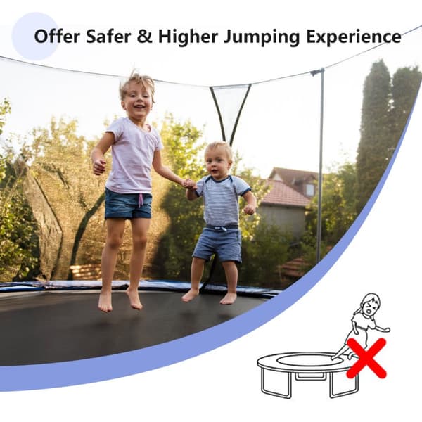 Trampolin Sikkerhedsnet, 304cm, Sort