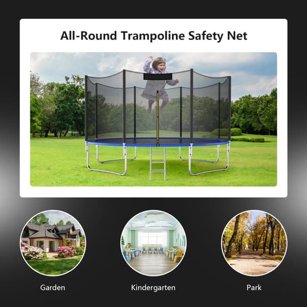 Trampolin Sikkerhedsnet, 10 ft, Sort