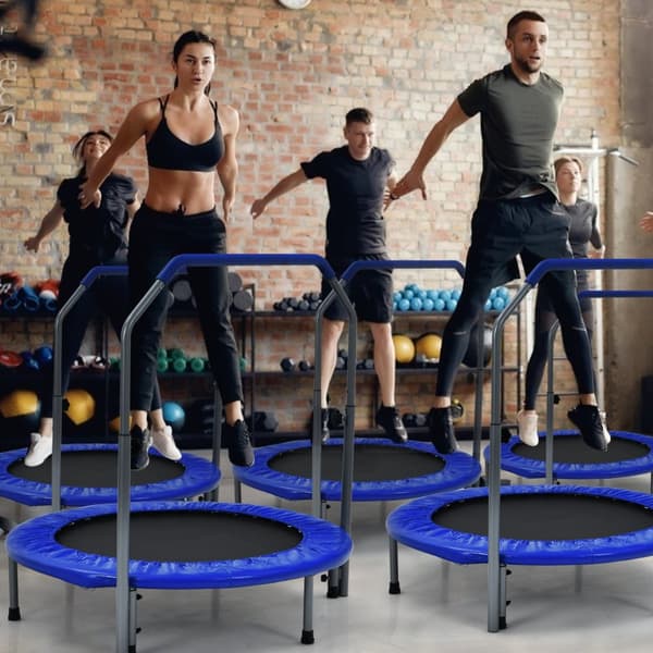Trampolin til motion, 40x38/41/44/47 tommer, Blå og Sort