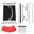 Miniatyrbillede 8 af 8: Trampolin, Foldbar Mini Fitness Rebounder til Børn, Rød, 2 Personer