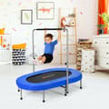 Miniatyrbild 6 av 8: Studsmatta, Hopfällbar Mini Trampolin för 2 Personer, Blå