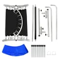 Miniatyrbild 8 av 8: Studsmatta, Hopfällbar Mini Trampolin för 2 Personer, Blå
