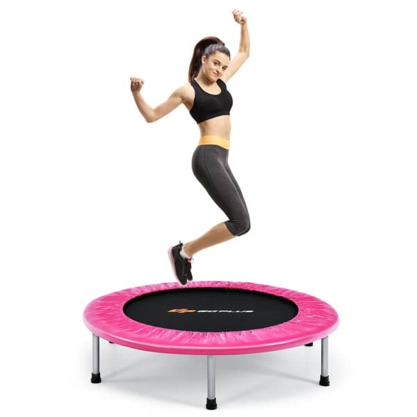 Liten Hopfällbar Studsmatta, 38"x7.5", Rosa