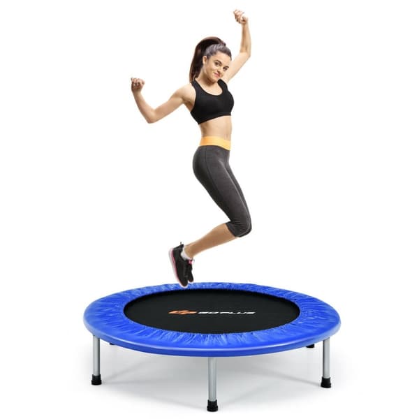 Lille sammenklappelig trampolin, 38"φ x 7.5", Blå