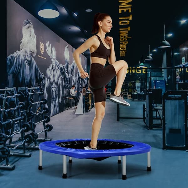 Lille sammenklappelig trampolin, 38"φ x 7.5", Blå