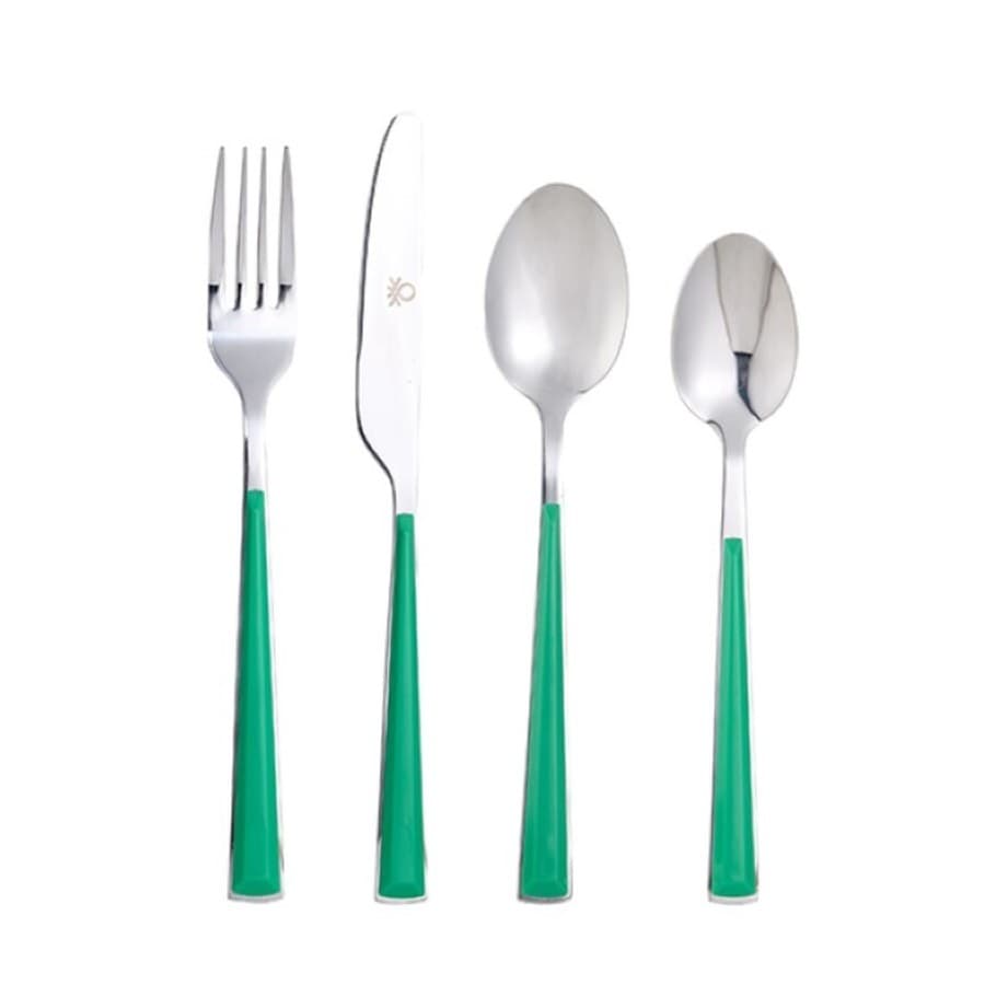 Bestick Benetton Rainbow Grön Rostfritt stål (24 pcs)