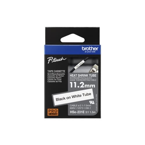 Brother HSe-231E - rörtejp för värmekrympning - 1 kassett(er) - Rulle (1,12 cm x 1,5 m)