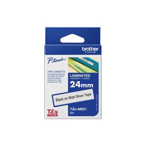 Brother TZe-M951 - bandlaminat - 1 kassett(er) - Rulle ( 2,4 cm x 8 m)