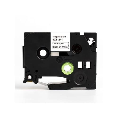 Tape 18mm TZe-241 svart på vit
