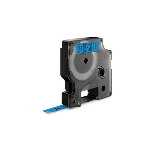 Tape DYMO D1 9mm svart på blå