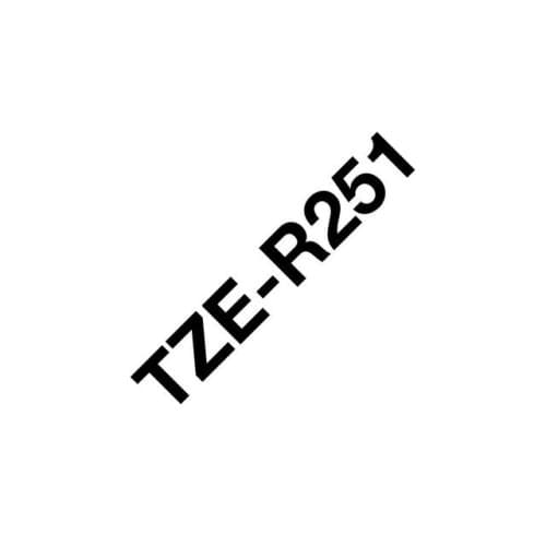 Tape BROTHER TZER251 24mm svart på vit