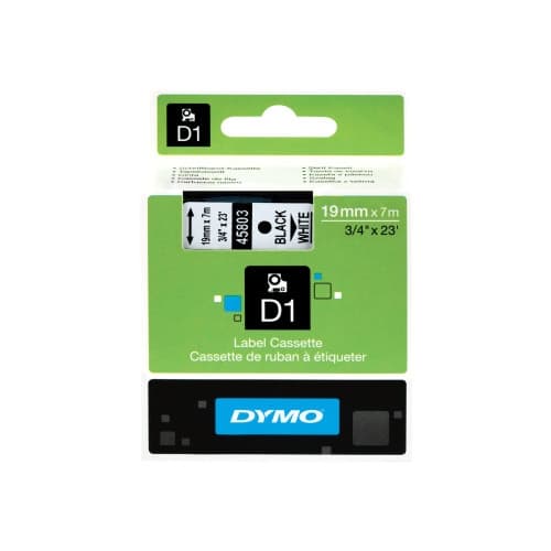 DYMO D1 - tejp - blank - 1 kassett(er) - Rulle (1,9 cm x 7 m)