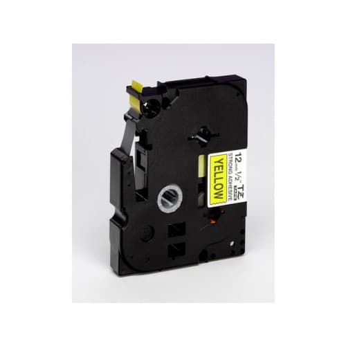 Tape BROTHER TZES631 12mm Svart på Gul