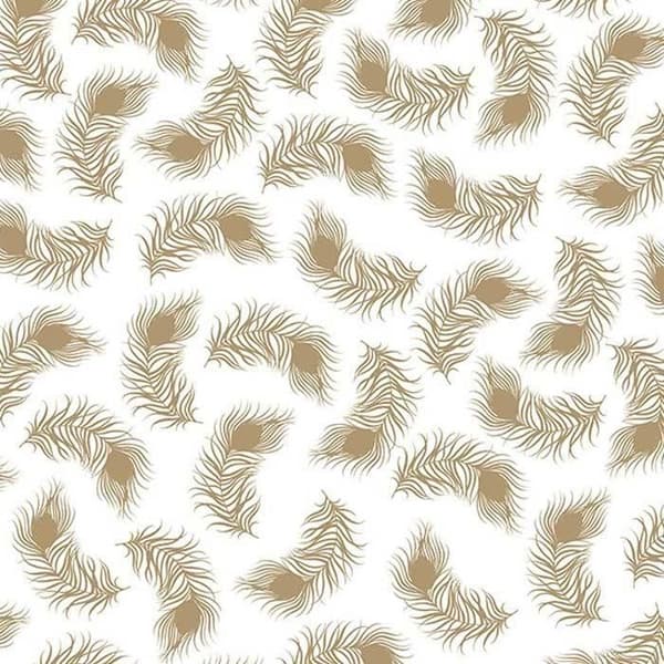 Japanskt ritpapper 90 g/m² - 30 x 30 cm - Gyllene fjädrar