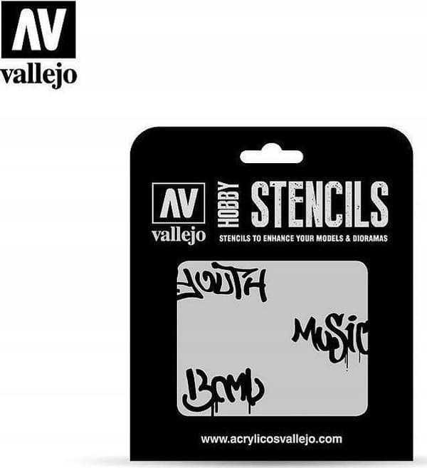 Stencil - papper - termisk överföringsark Vallejo - 2022369 - : Schabloner - Gatukonst 1