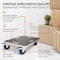 Miniatyrbild 3 av 8: ECD Germany transportrulle med 2x parkeringsbroms 35 x 50 cm upp till 800 kg screentryckplåt - PP-hjul rullbordsmöbler rulltransporthjälp för