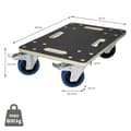 Miniatyrbild 7 av 8: ECD Germany transportrulle med 2x parkeringsbroms 35 x 50 cm upp till 800 kg screentryckplåt - PP-hjul rullbordsmöbler rulltransporthjälp för