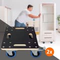 Miniatyrbild 1 av 8: ECD Germany transportrulle med 2x parkeringsbroms 35 x 50 cm upp till 800 kg screentryckplåt - PP-hjul rullbordsmöbler rulltransporthjälp för