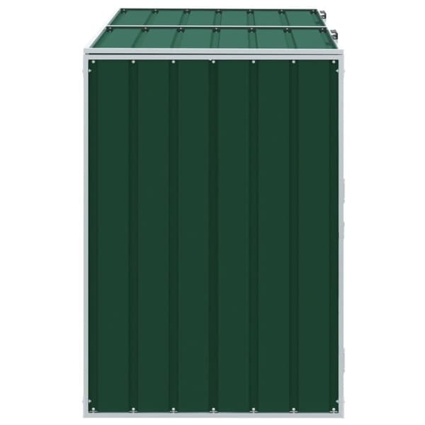 Soptunna för dubbla papperskorgar grön 144x81x113 cm stål