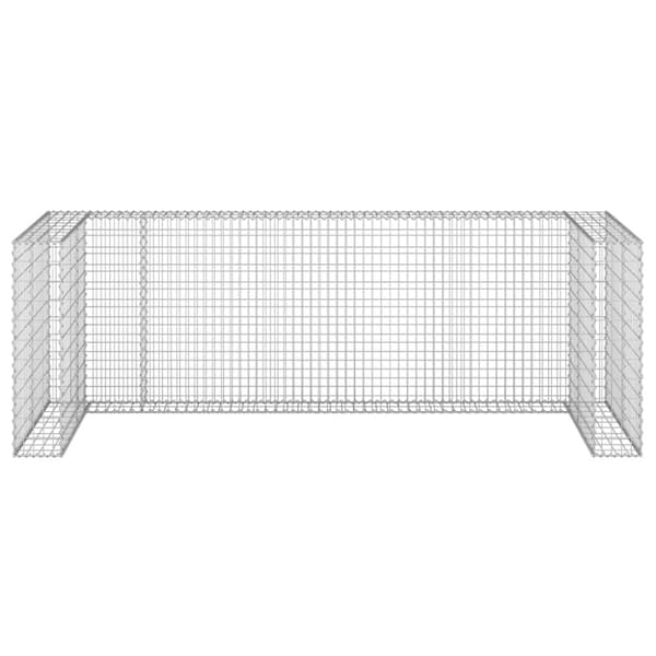 Gabionmur för soptunnor galvaniserat stål 325x100x110 cm