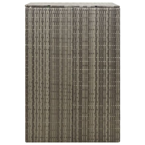 Skjul för soptunna grå 70x80x117 cm konstrotting
