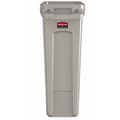 Miniatyrbild 2 av 4: Gummislamskompaktorn Rubbermaid kommersiella produkter - FG354060BEIG - Avfallssamlare 87 l Beige