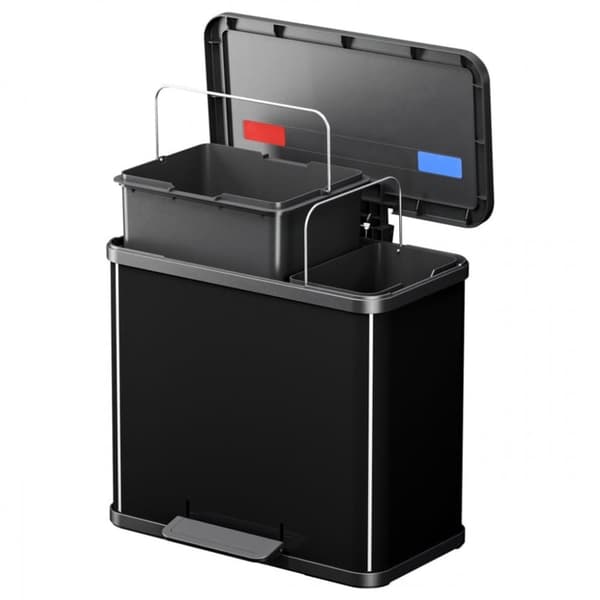 Hailo pedalspand Oko Duo Plus str. L 17 l + 9 l sort 0630-260
