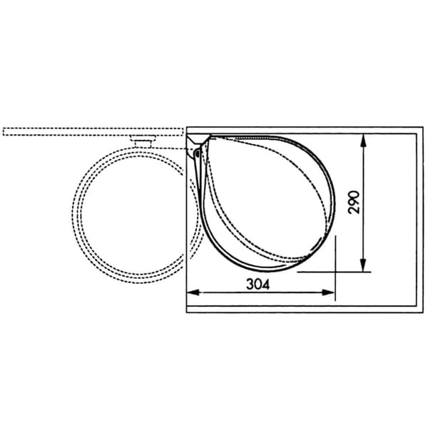 Hailo Skapboks Compact-Box størrelse M 15 L rustfritt stål 3555-101