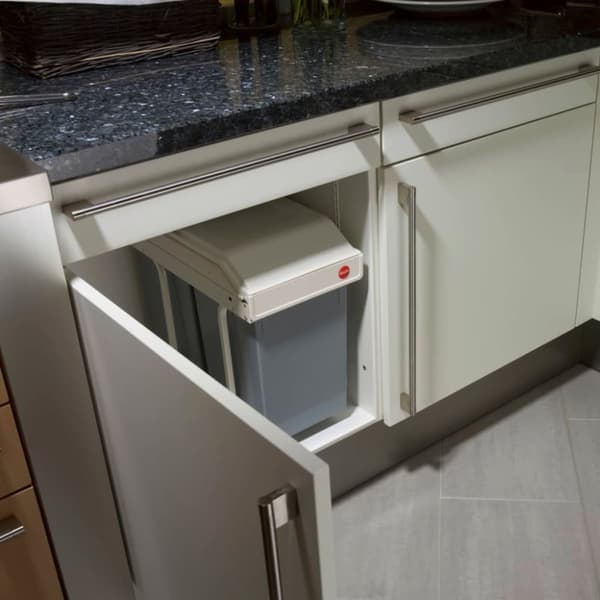 Hailo skabsaffaldsspand Multi-Box Duo størrelse L 2x14 L cremefarvet 3659-001