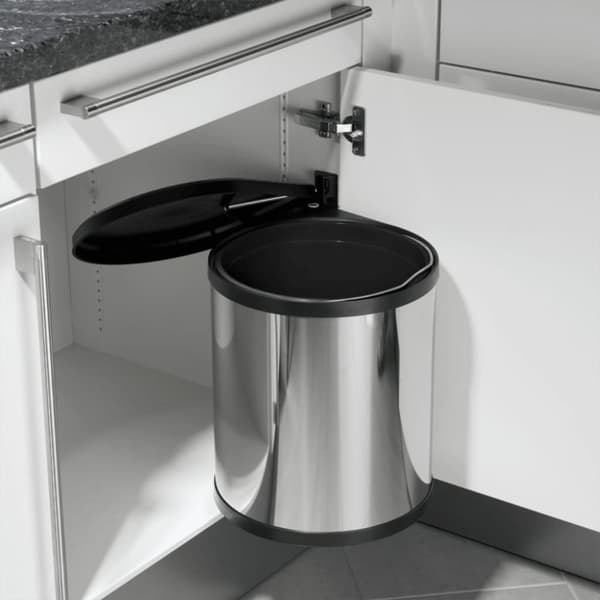 Hailo skabsskraldespand Compact-Box str. M 15 l rustfrit stål 3555-101