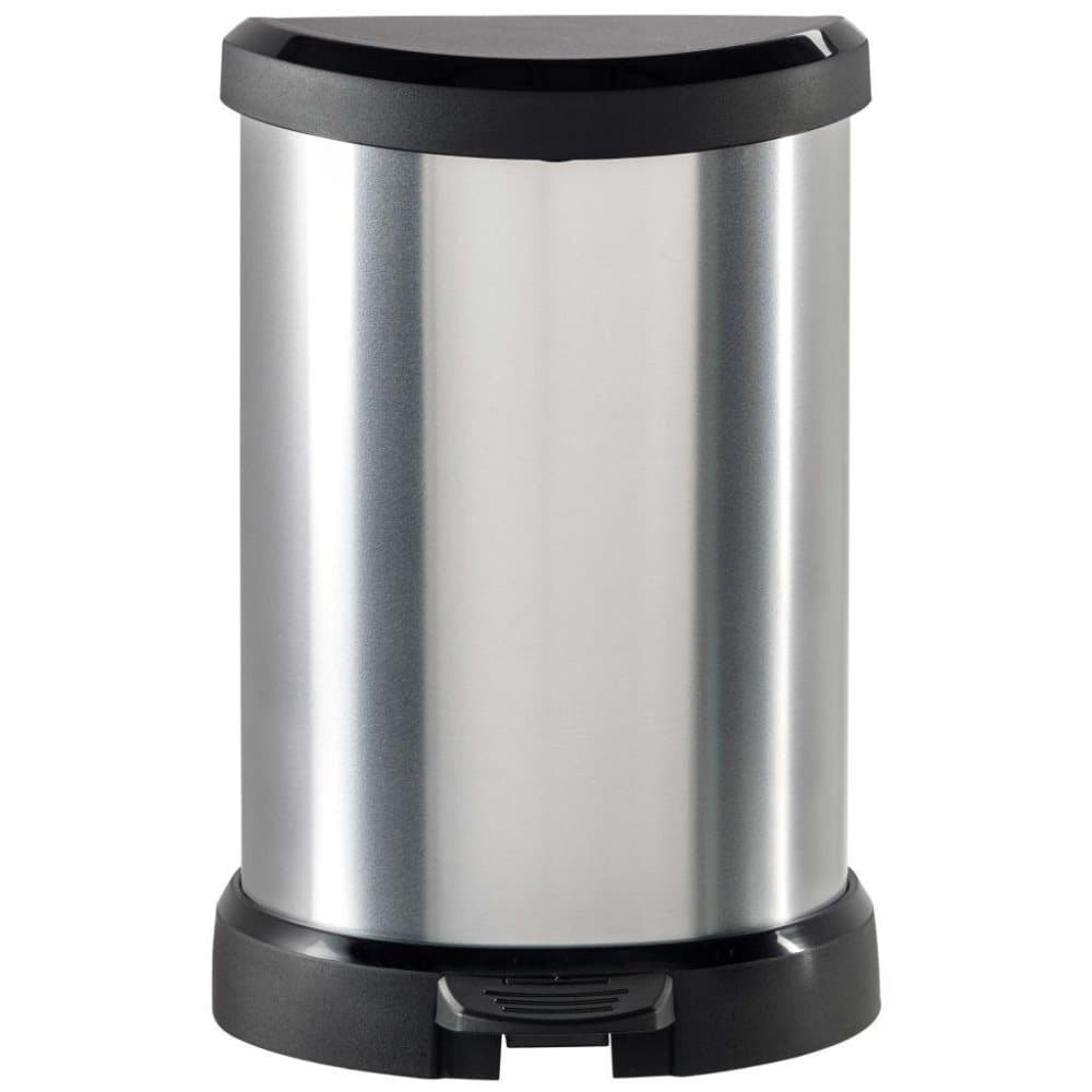 Curver pedalspand med indvendig spand Deco 20 liter sølvfarvet 240568